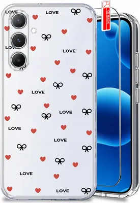 Obrázek produktu pro ETUI do Samsung S23 WZORY| WALENTYNKOWE | WZMACNIANE CLEAR CASE + SZKŁO