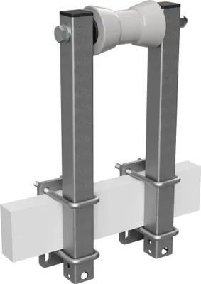 Immagine prodotto di Rullo di chiglia in poliuretano con supporti rotolo rimorchio per barca zincato SUPROD, B=130, L=450 mm, grigio