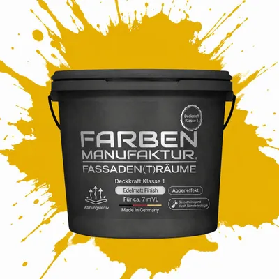 Produktbild von Farben Manufaktur Silikonharz-Fassadenfarbe – Ginstergelb RAL 1032 – 5 L