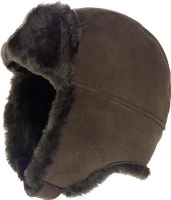 Produktbild von Pilotmütze Hut aus feinstem Merino Lammfell in 3 Farben