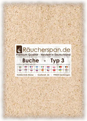 Produktbild von Räucherspäne von räucherspan.de - jetzt auch bei Kaufland - für Sparbrand, Räucherschnecke - Buche Typ 3, 2kg