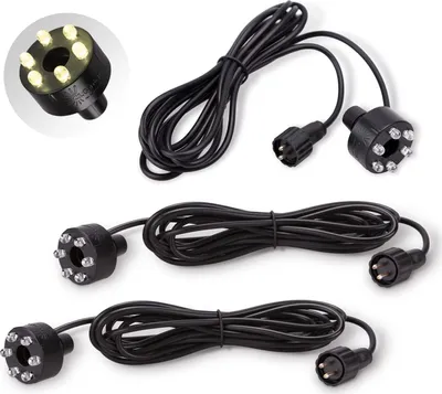 Produktbild von CLGarden 3 Stück LED Ring warm Weiss für LED Springbrunnen Set warmweiss Beleuchtung Ø 32mm