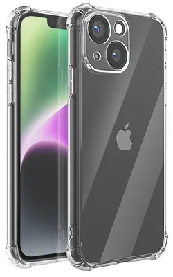 Produktbild von Mayaxess, Schutzhülle für iPhone 14 aus Weichsilikon Stoßfest mit Verstärkten Ecken, Transparent