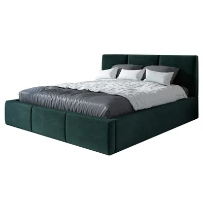 Produktbild von Polsterbett VERO 90x200 mit Matratze und Bettkasten. Farbe: Grau.