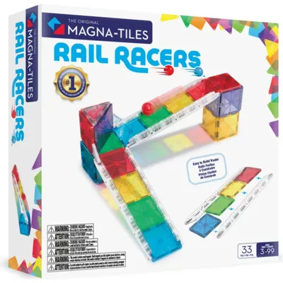 Immagine prodotto di Magna-Tiles Rail Racers, set di costruzioni, 3 anni, plastica, 33 pezzi