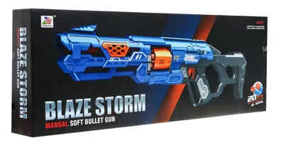 Produktbild von Manuelles Kindergewehr 8+ Blaze Storm Schiebemechanismus + 20 lange Schaumstoffgeschosse
