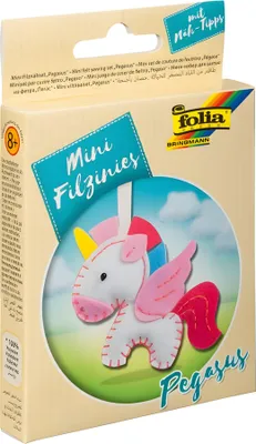 Produktbild von folia Mini Filz-Nähset "Filzinies" 15-teilig Pegasus
