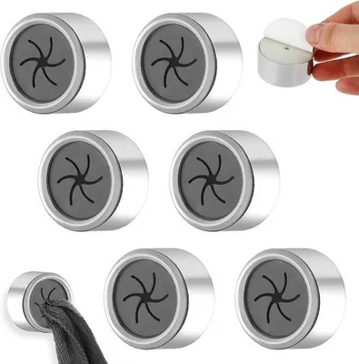 Immagine prodotto di Portasciugamani per cucina, bagno e casa - Autoadesivo - Portasciugamani rotondo - Non richiede forature