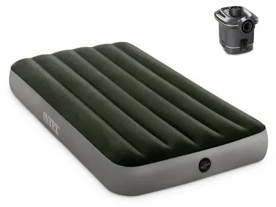Produktbild von Intex 64777 Prestige Downy Twin Luftmatratze + tragbare Pumpe - 191 cm