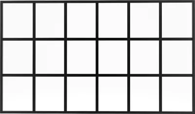 Produktbild von Verglaste Wand im Orangerie-Stil aus pulverbeschichtetem Aluminium - 180 x 105 cm - Schwarz - ORANSA