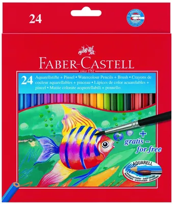 Produktbild von FABER-CASTELL Buntstifte KINDER AQUARELL 24er Kartonetui