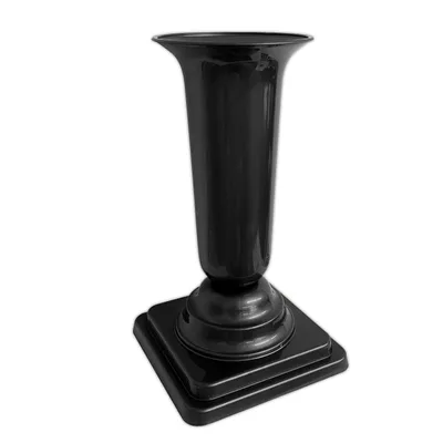 Immagine prodotto di Vaso per lapidi nero, decorazione per tombe, vaso in plastica per cimitero con base, vaso per fiori per cimitero, decorazione per tombe, vaso per lapidi, vaso per fiori da cimitero