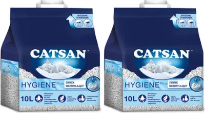 Produktbild von Catsan Hygiene plus Katzenstreu 2er-Pack 20l (2 x 10l)