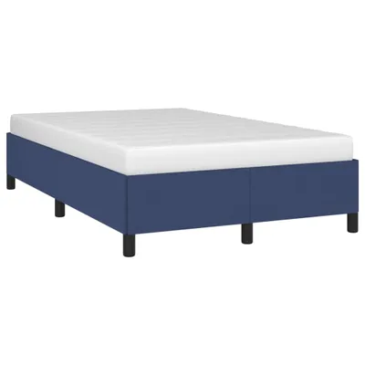 Zdjęcie produktu dla vidaXL Rama łóżka bez materaca niebieska 120x190 cm tkanina