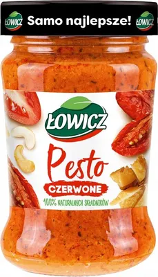 Obrázok produktu pre Červené pesto s orechmi Łowicz 180 g