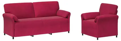 Produktbild von vidaXL Sofa Set 2 stk. Weinrot Samt