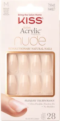 Image de KISS | Ongles artificiels French Kan07 - Longueur M - Facile à utiliser - Manucure rapide - 28 pièces
