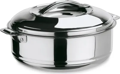 Produktbild von Thermospeisetransportbehälter mit Deckel und Lappengriffen 6 L, Chromnickelstahl silber