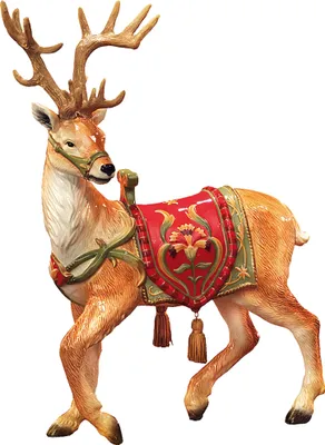 Produktbild von Goebel Fitz & Floyd Christmas Collection 'Rentier mit Quasten am Sattel, Rot- 39 x 26 cm'