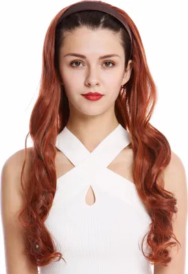Produktbild von WIG ME UP Halbperücke Haarreif Gewellt Rot WH5044-350