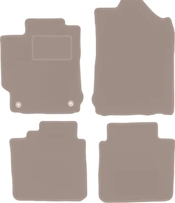 Image de Tapis de sol en velours pour Toyota Camry VIII XV50 berline (2011-2018) - ensemble de tapis de sol LUX beige (4 pièces)