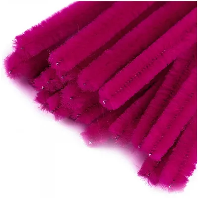 Pfeifenreiniger 20er Chenille-Draht 6mm, Länge 30cm, Dunkelpink