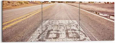 Produktbild von Bild auf Leinwand - Leinwandbild - USA Route 66 Reise - 150x50cm - Wand Bild - Wanddeko - Leinwanddruck - Bilder - Kunstdruck - Wanddekoration - Leinwand bilder - Wandkunst - CA150x50-2712