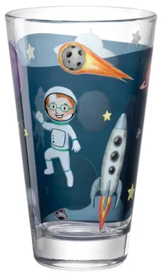 Obrázok produktu pre Leonardo sklenená nádoba Avventura Bambini, 300 ml | Motív: Vesmír