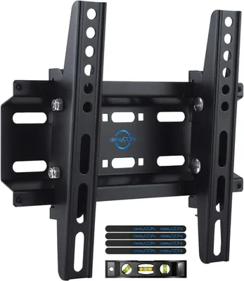 Image de Support mural pour écran de télévision, compatible avec les téléviseurs de 23 à 42 pouces (58 à 107 cm), inclinable, capacité de charge jusqu'à 35 kg, compatible VESA jusqu'à 200x200, pour écrans LCD, LED, OLED et TFT