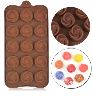 Produktbild von Rossner Silikonform für Pralinen, Eis und Schokolade Rosenform