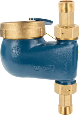 Produktbild von Steigrohr Hauswasserzähler Baulänge 150 mm, inkl. Verschraubungen 2 Zoll x 1 1/2 Zoll AG, Messing