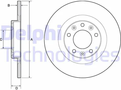 Produktbild von 2x DELPHI Bremsscheibe BG4662C für OPEL GRANDLAND X (A18) Zafira Life (K0) 35mm