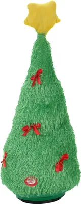 Produktbild von Dekorierter Weihnachtsbaum mit LEDs im Farbwechsel, der auf Knopfdruck aufleuchtet, „Dancing around the Christmas Tree“ spielt dabei schnell rotiert