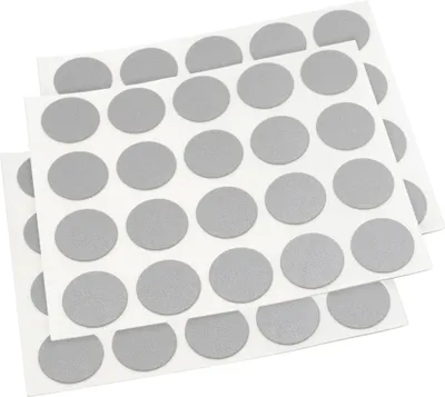 Produktbild von Adsamm® | 60 x Abdeckkappen | Ø 13 mm | Silber | rund | 0,45 mm dünne selbstklebende Möbelpflaster von Adsamm®