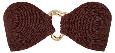 Produktbild von Moda Minx Bikinioberteil Scrunch mit tollem Schmuckelement Coffee M