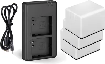 Produktbild von Hochwertiges 2-fach Ladegerät für Li-Ion Akkus wie 308-10029-01, A-1, A-1B für Arlo Pro/Pro 2 + 3x Akku 2000mAh - ersetzt DU-A1 / Ladestation