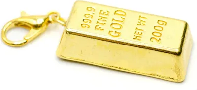 Produktbild von Goldbarren Charm Zipper Pull Anhänger Gold Barren Glück Glücksbringer