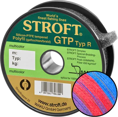 Produktbild von STROFT GTP Typ R Geflochtene Angelschnur 200m multicolor R10-0,450mm-36kg