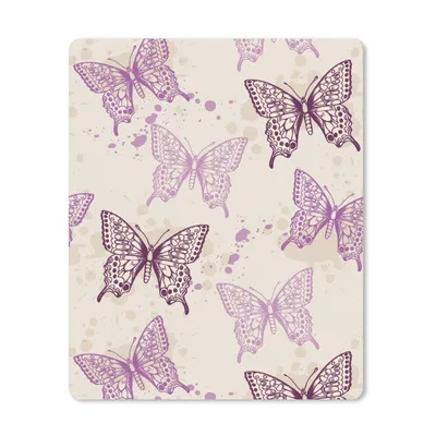 Produktbild von MuchoWow® Mauspad Mousepad Tiere - Muster - Schmetterling 19x23 cm - Mousepads - Maus Mat - Pad - Mausunterlage - Mauspads - Spielen