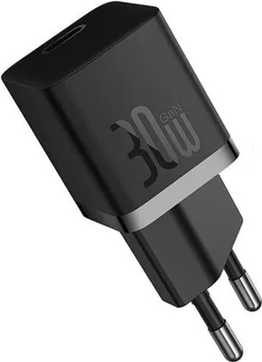 Image de Wall Charger Baseus GaN5S, 30W, 3A, 1 x USB-C, with USB-C Cable, Black P10110902113-00