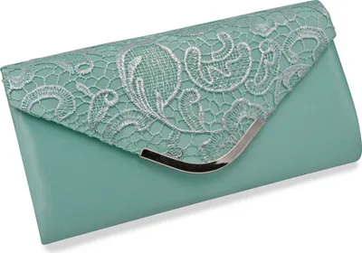 Produktbild von Steuer Modeschmuck Abendtasche Metall 27,5cm grün 445000006