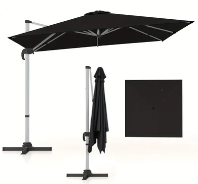 Zdjęcie produktu dla Parasol - Parasol balkonowy - Parasol ogrodowy - Parasol tarasowy - Parasol słoneczny - Średnica 300 cm - Obrót o 360° - Konstrukcja aluminiowa