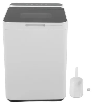 Obrázek produktu pro Bílý přenosný ruční výrobník ledu s nízkou hlučností a nádržkou na vodu o objemu 1,5 l – stolní zařízení