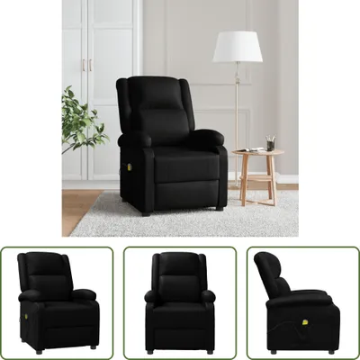 Produktbild von The Living Store Massagesessel Schwarz Kunstleder