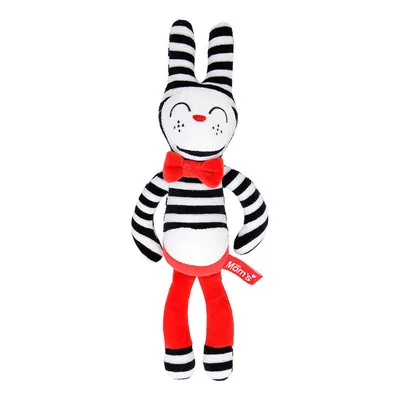 Image de Peluche lapin aux couleurs contrastées - rouge