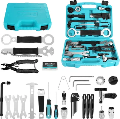Produktbild von Duratech Fahrradreparaturkit 41 Teile Werkzeugkasten, tragbare Reparatur von Reifenketten -Pedalbaugruppen