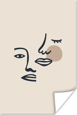 Produktbild von MuchoWow® Poster Pastell - Farbe - Beige 120x180 cm - Kunstposter