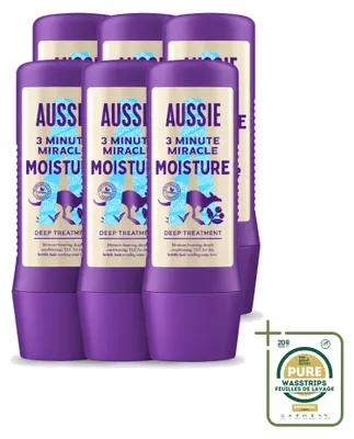 Image de 6 masques capillaires Aussie "3 Minute Miracle Moisture" - 225 ml - Lot de 6