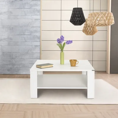 Produktbild von Skye Decor, Shp-690-Dd-1, Couchtisch, 100 % Melaminbeschichtete Spanplatten, Weiß, 90 x 90 x 42 cm