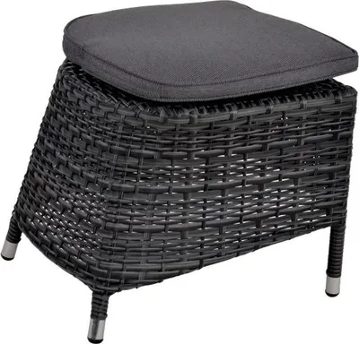 Produktbild von Fußhocker - 50x53x42 cm - Aluminium - Geflecht Grau/Anthrazit